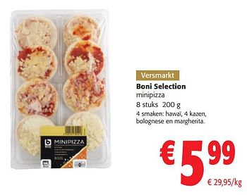 Promoties Boni selection minipizza - Boni - Geldig van 13/12/2023 tot 31/12/2023 bij Colruyt