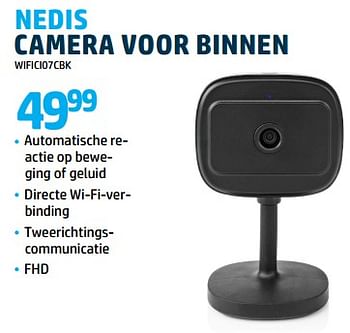 Promoties Nedis camera voor binnen wifici07cbk - Nedis - Geldig van 15/12/2023 tot 31/12/2023 bij Auva