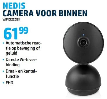 Promoties Nedis camera voor binnen wifici22cbk - Nedis - Geldig van 15/12/2023 tot 31/12/2023 bij Auva