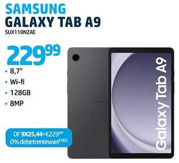 Promoties Samsung galaxy tab a9 sux110nzae - Samsung - Geldig van 15/12/2023 tot 31/12/2023 bij Auva