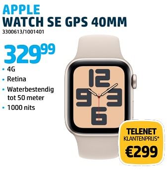 Promoties Apple watch se gps 40mm - Apple - Geldig van 15/12/2023 tot 31/12/2023 bij Auva