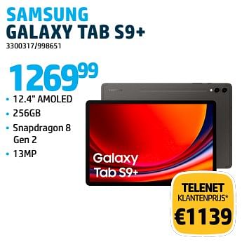 Promoties Samsung galaxy tab s9+ - Samsung - Geldig van 15/12/2023 tot 31/12/2023 bij Auva