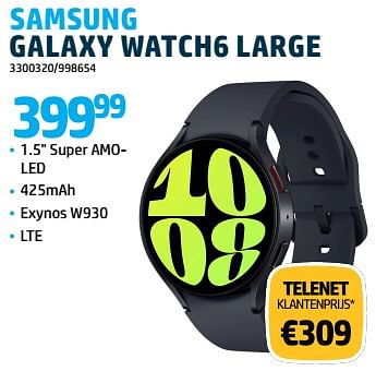 Promoties Samsung galaxy watch6 large - Samsung - Geldig van 15/12/2023 tot 31/12/2023 bij Auva