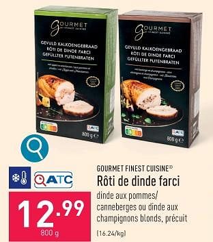 Promotions Rôti de dinde farci - Gourmet Finest Cuisine - Valide de 18/12/2023 à 29/12/2023 chez Aldi