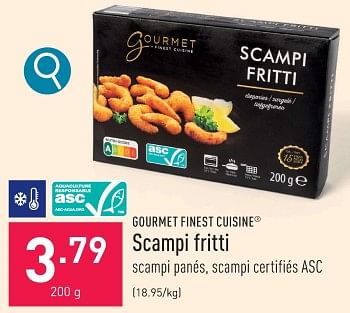 Promotions Scampi fritti - Gourmet Finest Cuisine - Valide de 18/12/2023 à 29/12/2023 chez Aldi