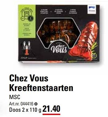 Promoties Chez vous kreeftenstaarten - Chez Vous - Geldig van 07/12/2023 tot 31/12/2023 bij Sligro