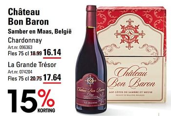 Promoties Château bon baron samber en maas, belgië - Rode wijnen - Geldig van 07/12/2023 tot 31/12/2023 bij Sligro