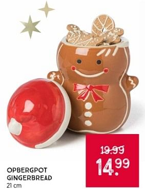Promoties Opbergpot gingerbread - Huismerk - Xenos - Geldig van 10/12/2023 tot 24/12/2023 bij Xenos