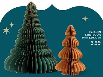 Promoties Papieren kerstboom - Huismerk - Xenos - Geldig van 10/12/2023 tot 24/12/2023 bij Xenos