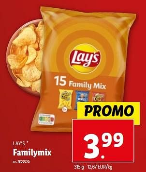 Promoties Familymix - Lay's - Geldig van 20/12/2023 tot 26/12/2023 bij Lidl
