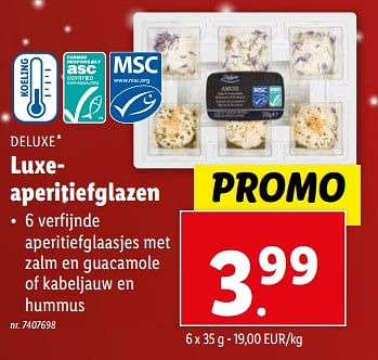 Promoties Luxeaperitiefglazen - Deluxe - Geldig van 20/12/2023 tot 26/12/2023 bij Lidl