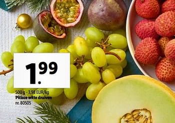Promoties Pitloze witte druiven - Huismerk - Lidl - Geldig van 20/12/2023 tot 26/12/2023 bij Lidl