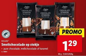 Promoties Smeltchocolade op stokje - Deluxe - Geldig van 20/12/2023 tot 26/12/2023 bij Lidl