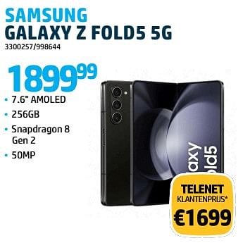Promoties Samsung galaxy z fold5 5g - Samsung - Geldig van 15/12/2023 tot 31/12/2023 bij VCD