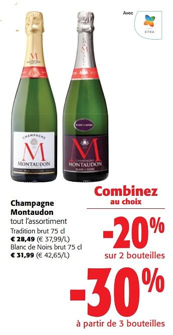 Promotions Champagne montaudon tout l`assortiment - Champagne - Valide de 13/12/2023 à 31/12/2023 chez Colruyt