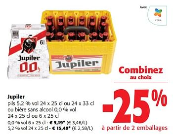 Promotions Jupiler pils ou bière sans alcool - Jupiler - Valide de 13/12/2023 à 31/12/2023 chez Colruyt