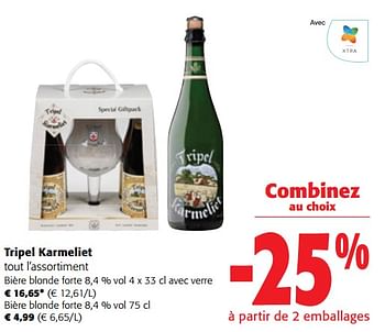 Promotions Tripel karmeliet tout l`assortiment - TRipel Karmeliet - Valide de 13/12/2023 à 31/12/2023 chez Colruyt