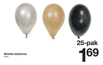 Promoties Metallic ballonnen - Huismerk - Zeeman  - Geldig van 16/12/2023 tot 22/12/2023 bij Zeeman