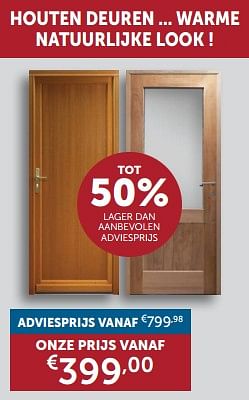 Promoties Houten deuren - Huismerk - Zelfbouwmarkt - Geldig van 19/12/2023 tot 22/01/2024 bij Zelfbouwmarkt