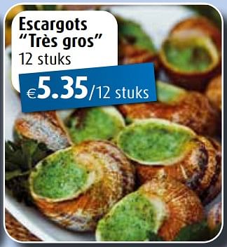 Promoties Escargots très gros - Huismerk - Aronde - Geldig van 27/11/2023 tot 31/12/2023 bij Aronde