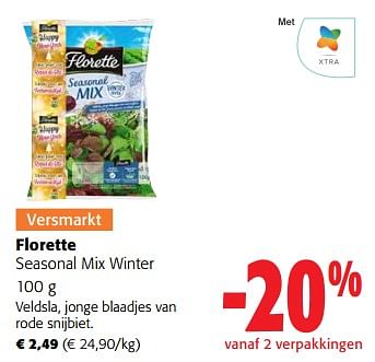Promoties Florette seasonal mix winter - Florette - Geldig van 13/12/2023 tot 31/12/2023 bij Colruyt