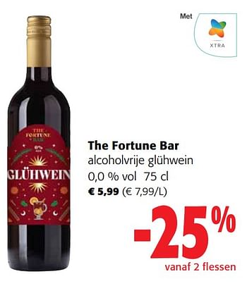 Promoties The fortune bar alcoholvrije glühwein - The fortune bar - Geldig van 13/12/2023 tot 31/12/2023 bij Colruyt