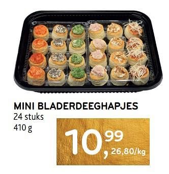 Promoties Mini bladerdeeghapjes - Huismerk - Alvo - Geldig van 14/12/2023 tot 02/01/2024 bij Alvo