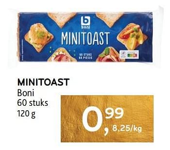 Promoties Minitoast boni - Boni - Geldig van 14/12/2023 tot 02/01/2024 bij Alvo
