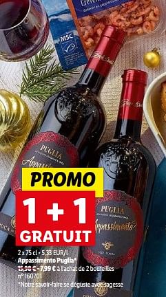 Promotions Appassimento puglia - Vins rouges - Valide de 20/12/2023 à 26/12/2023 chez Lidl