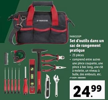 PARKSIDE® Set d'outils dans un sac de rangement
