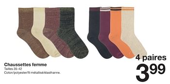Promotions Chaussettes femme - Produit maison - Zeeman  - Valide de 16/12/2023 à 22/12/2023 chez Zeeman