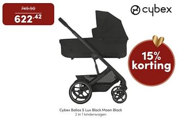 Promoties Cybex balios s lux black moon black 2 in 1 kinderwagen - Cybex - Geldig van 17/12/2023 tot 23/12/2023 bij Baby & Tiener Megastore
