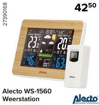 Promotions Alecto ws-1560 weerstation - Alecto - Valide de 15/12/2023 à 31/12/2023 chez Euro Shop