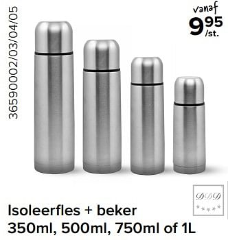 Promoties Isoleerfles + beker - DDD - Geldig van 15/12/2023 tot 31/12/2023 bij Euro Shop