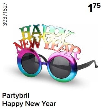 Promoties Partybril happy new year - Huismerk - Euroshop - Geldig van 15/12/2023 tot 31/12/2023 bij Euro Shop