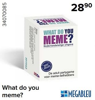 Promoties What do you meme? - Megableu - Geldig van 15/12/2023 tot 31/12/2023 bij Euro Shop