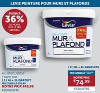 Hubo peinture mur et plafond 20+4 kg gratuit blanc