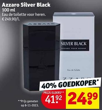 Promoties Azzaro silver black edt - Azzaro - Geldig van 19/12/2023 tot 24/12/2023 bij Kruidvat