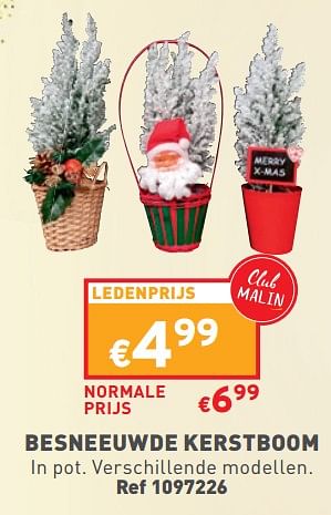 Promoties Besneeuwde kerstboom - Huismerk - Trafic  - Geldig van 20/12/2023 tot 24/12/2023 bij Trafic