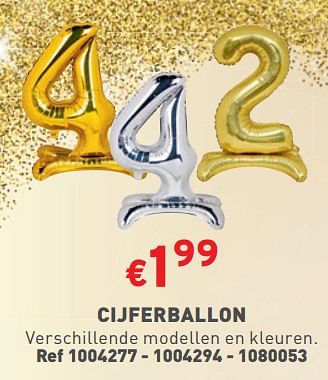 Promoties Cijferballon - Huismerk - Trafic  - Geldig van 20/12/2023 tot 24/12/2023 bij Trafic