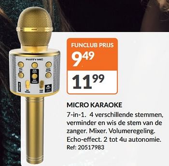 Promoties Micro karaoke - I Dance - Geldig van 20/12/2023 tot 24/12/2023 bij Fun