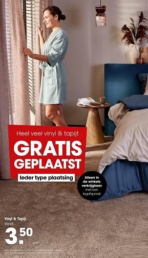 Promoties Vinyl + tapijt - Huismerk - Kwantum - Geldig van 21/12/2023 tot 03/01/2024 bij Kwantum