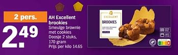 Promotions Ah excellent brookies - Produit Maison - Albert Heijn - Valide de 18/12/2023 à 26/12/2023 chez Albert Heijn