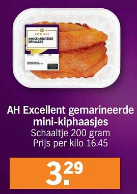 Promoties Ah excellent gemarineerde mini-kiphaasjes - Huismerk - Albert Heijn - Geldig van 18/12/2023 tot 26/12/2023 bij Albert Heijn