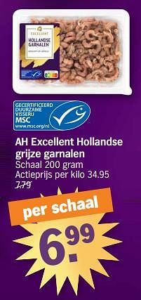Promotions Ah excellent hollandse grijze garnalen - Produit Maison - Albert Heijn - Valide de 18/12/2023 à 26/12/2023 chez Albert Heijn