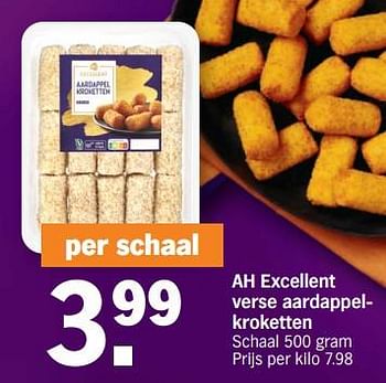 Promoties Ah excellent verse aardappelkroketten - Huismerk - Albert Heijn - Geldig van 18/12/2023 tot 26/12/2023 bij Albert Heijn