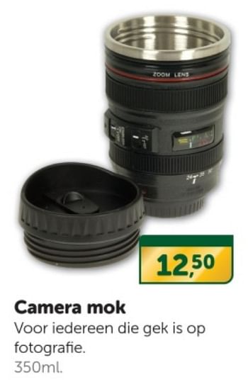 Promoties Camera mok - Huismerk - Boekenvoordeel - Geldig van 16/12/2023 tot 24/12/2023 bij BoekenVoordeel