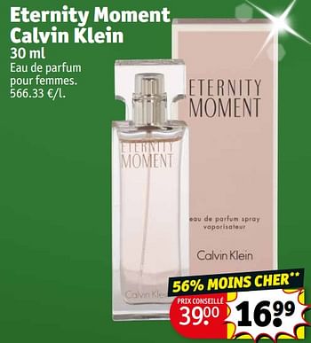 Promotions Eternity moment calvin klein eau de parfum pour femmes - Calvin Klein - Valide de 19/12/2023 à 24/12/2023 chez Kruidvat