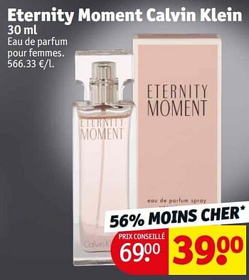 Promotions Eternity moment calvin klein eau de parfum pour femmes - Calvin Klein - Valide de 19/12/2023 à 24/12/2023 chez Kruidvat