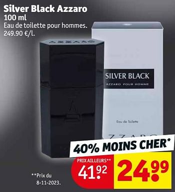 Promotions Silver black azzaro eau de toilette pour hommes - Azzaro - Valide de 19/12/2023 à 24/12/2023 chez Kruidvat